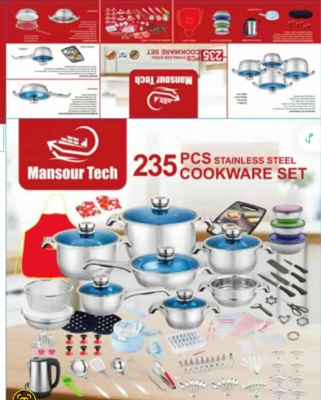 Batterie de cuisine Mansour Tech 235 pièces